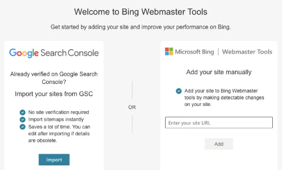 Tạo tài khoản trong Bing webmaster tools