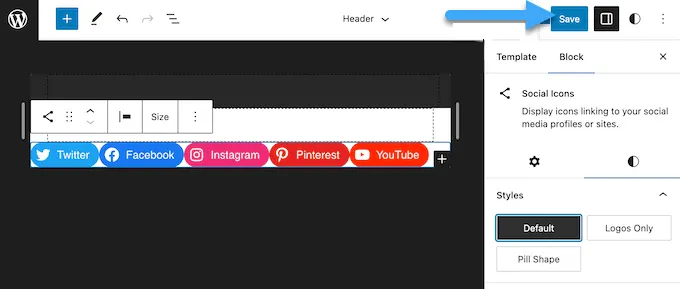 Xuất bản block social icon trong WordPress