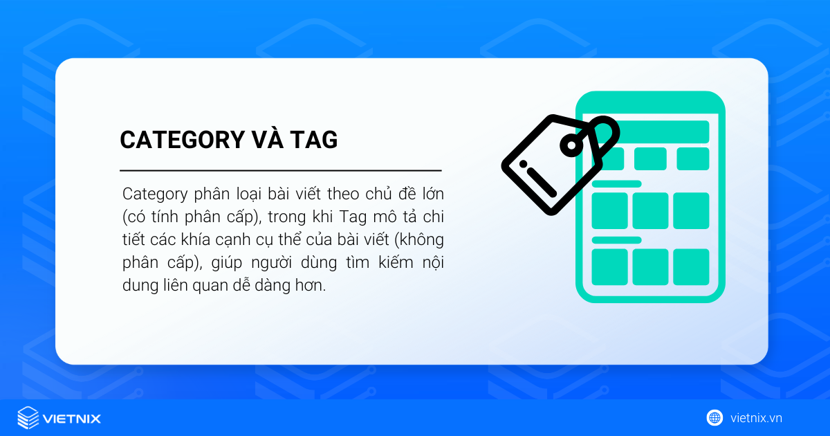 Sự khác biệt giữa Category và Tag là gì