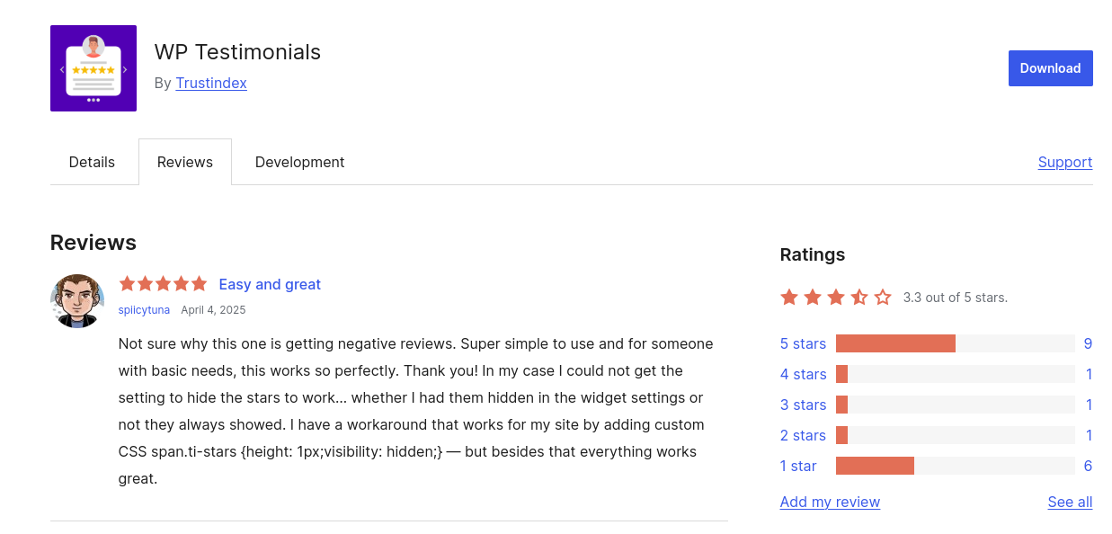 Testimonials Widget plugin
