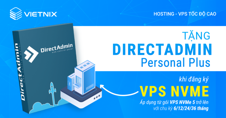 Tặng DirectAdmin khi đăng ký VPS NVMe