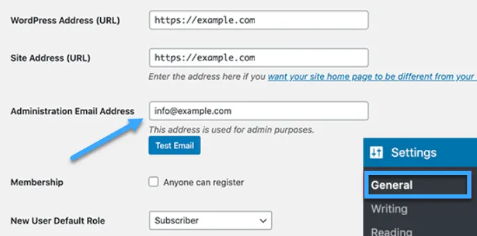 Thay đổi địa chỉ email quản trị không cần xác minh