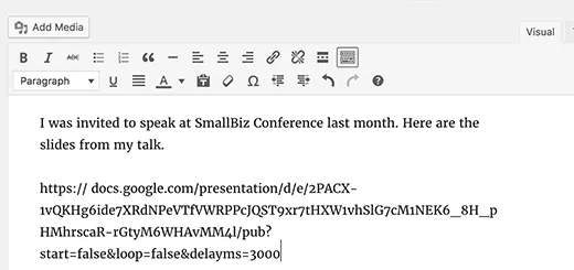 Thêm URL Google Slide tại đây