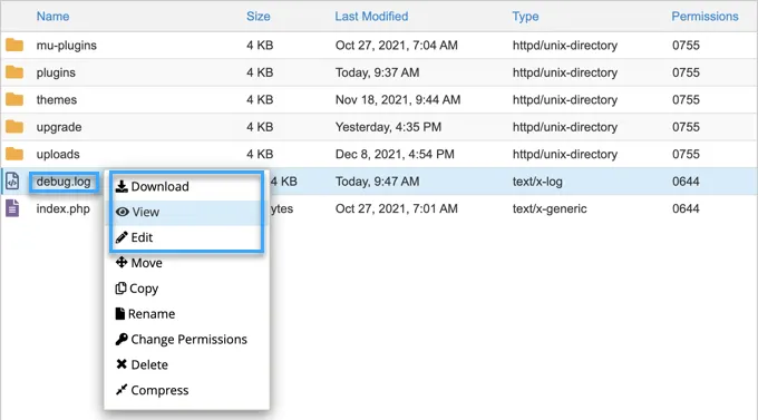 Cách tìm và truy cập WordPress error logs