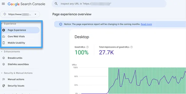 Google Search Console báo cáo hiệu suất