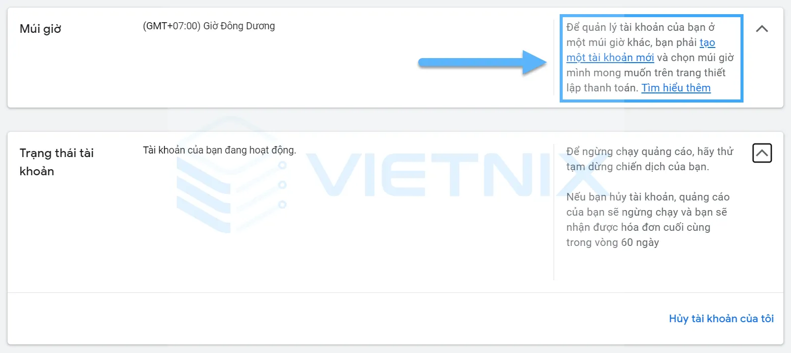 Thay đổi múi giờ
