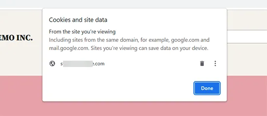 Cookie do trang web bạn đặt