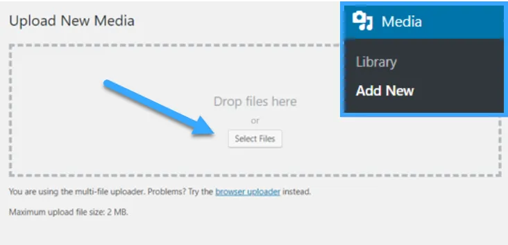 Thêm media mới vào trong WordPress