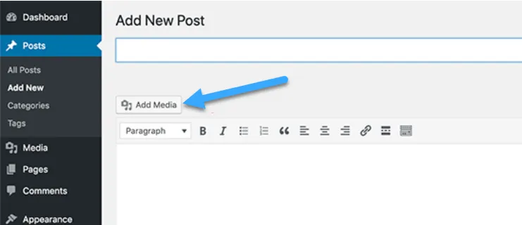 Thêm media trong Classic Editor