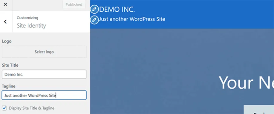Edit Site Editor Tagline