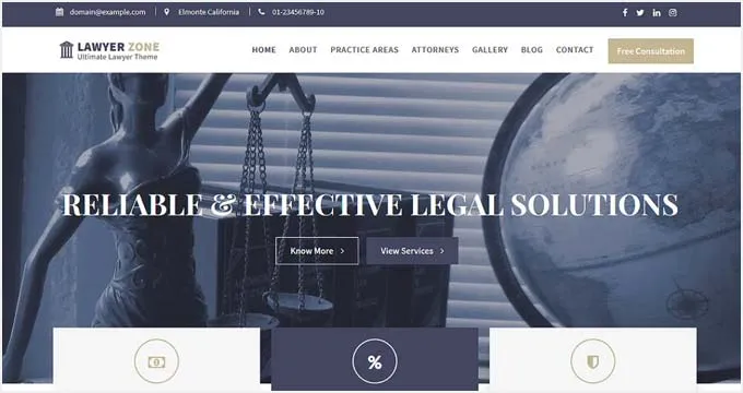 Giao diện Lawyer Zone