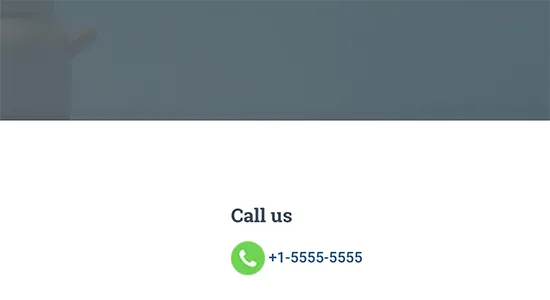 Xem link click to call và hình ảnh đã tải lên khi truy cập trang