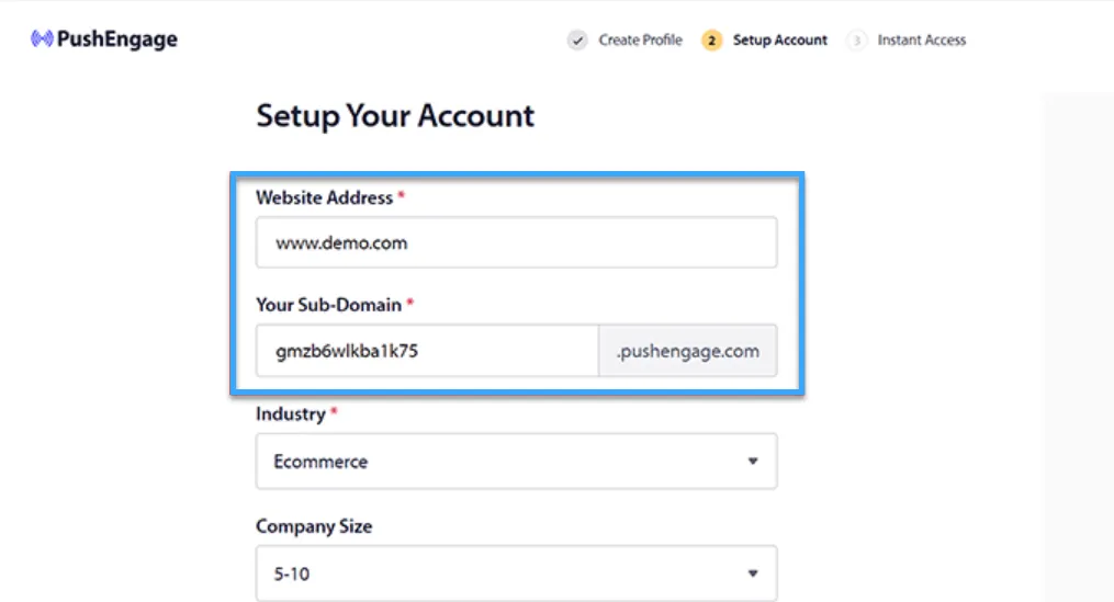 Trang Setup Your Account