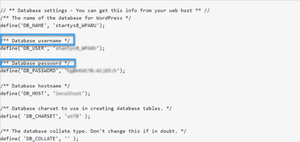 Thông tin database