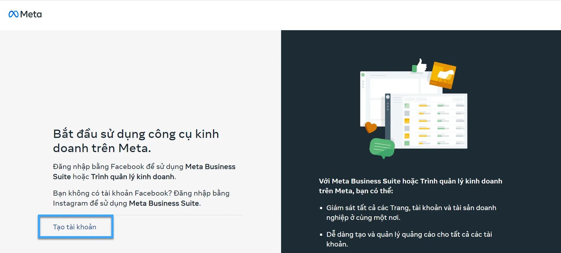 Tạo tài khoản BM (Business Manager)