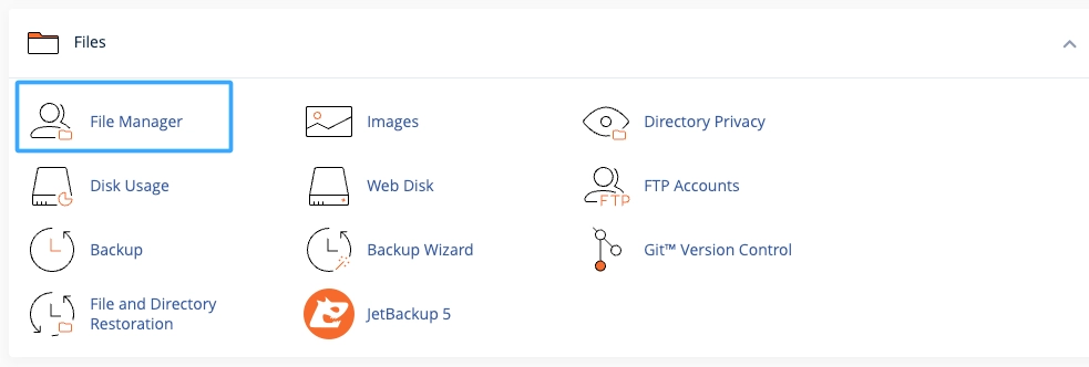 Chọn File Manager