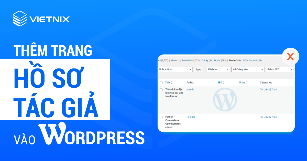 Thêm trang hồ sơ tác giả vào WordPress