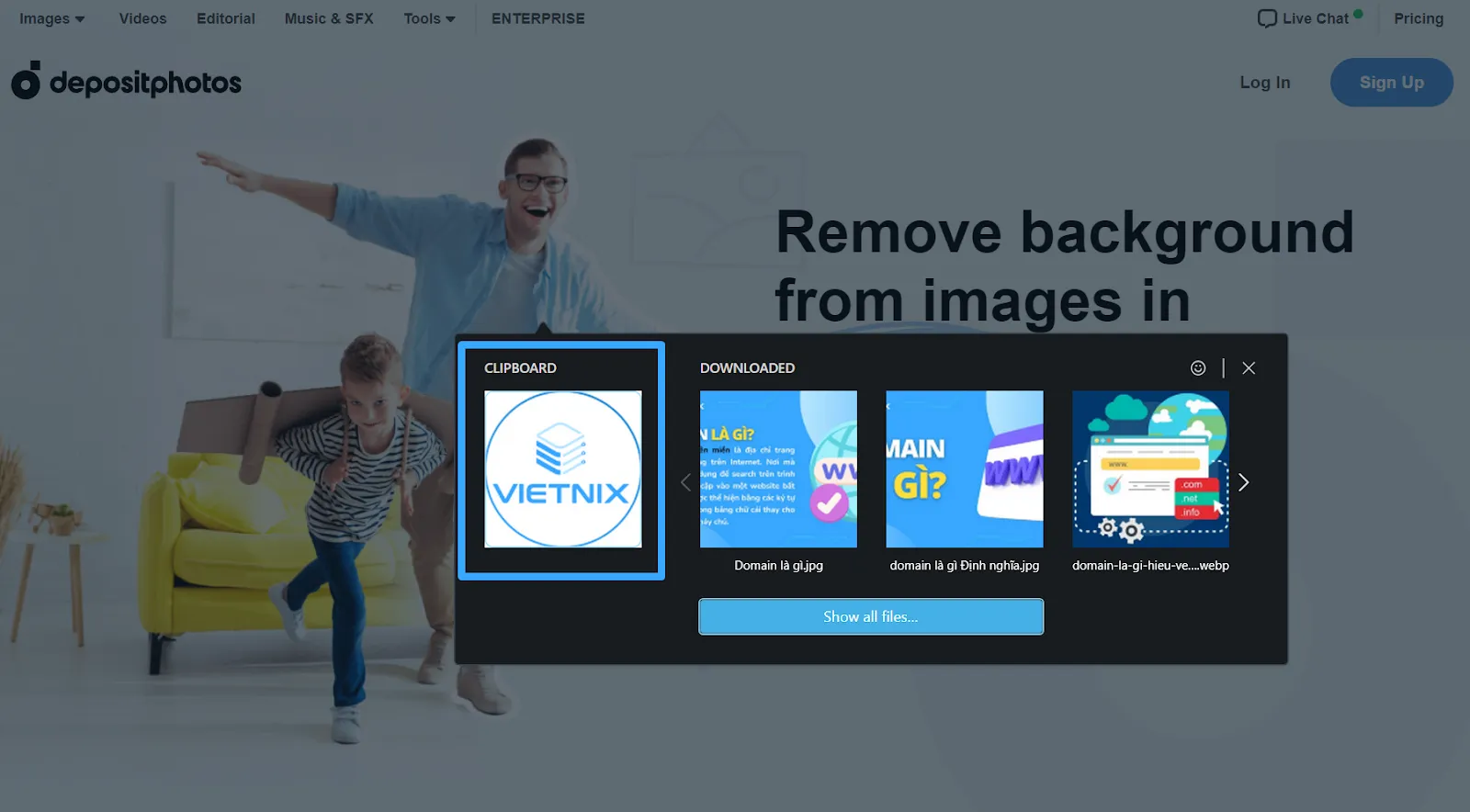 Công cụ tách nền Depositphotos – Xóa phông nền ảnh