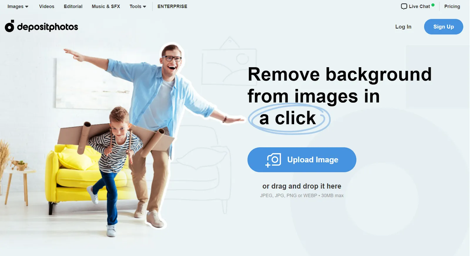 Công cụ tách nền Depositphotos – Xóa phông nền ảnh