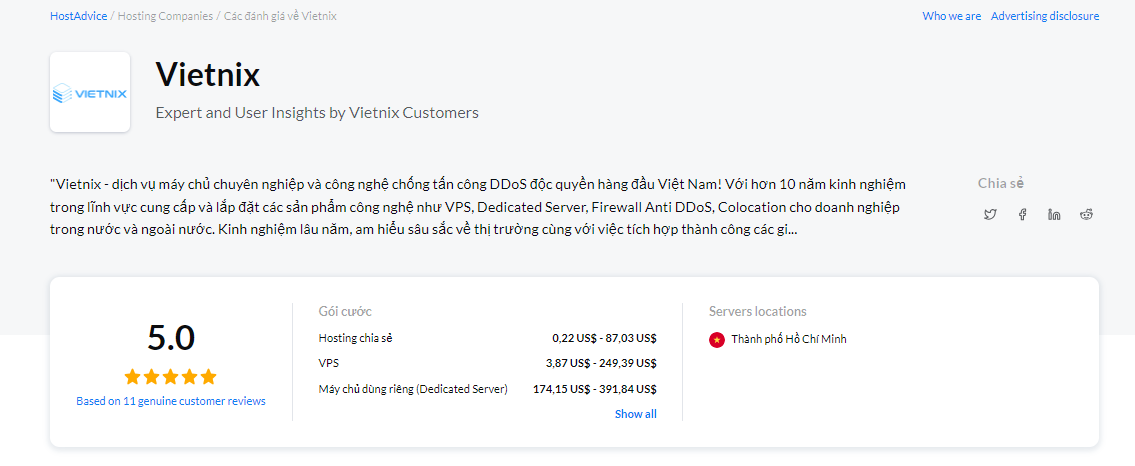 Đánh giá của Vietnix