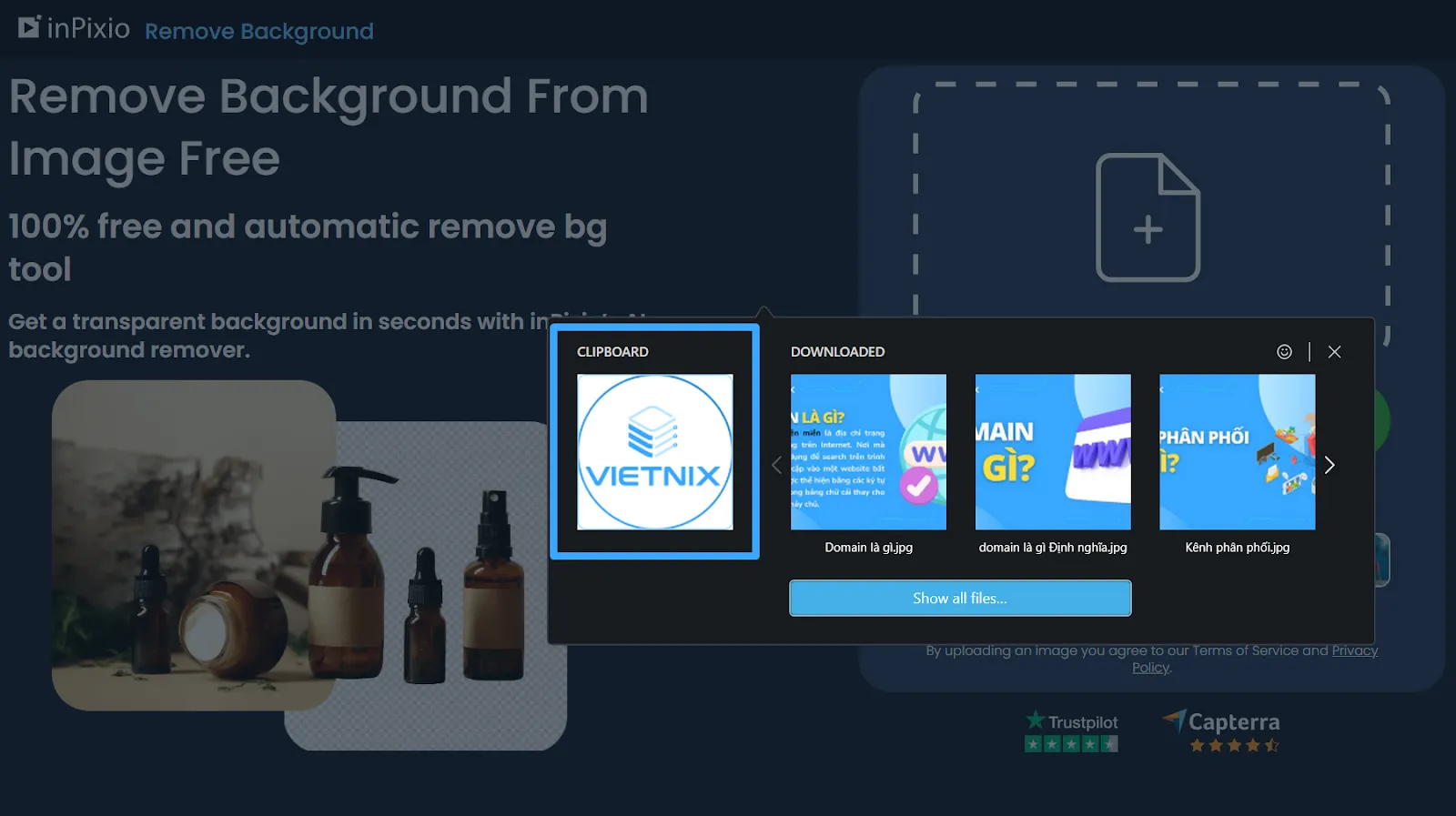 Inpixio.com – Thay đổi phông nền ảnh online