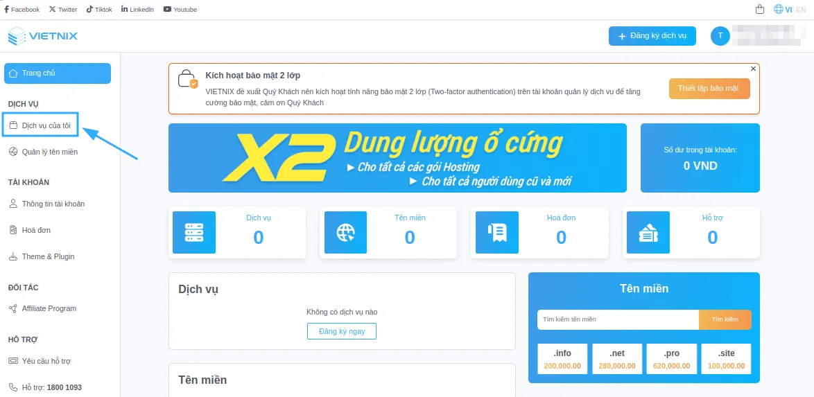 Tìm sản phẩm hosting mình cần tìm thời gian hết hạn
