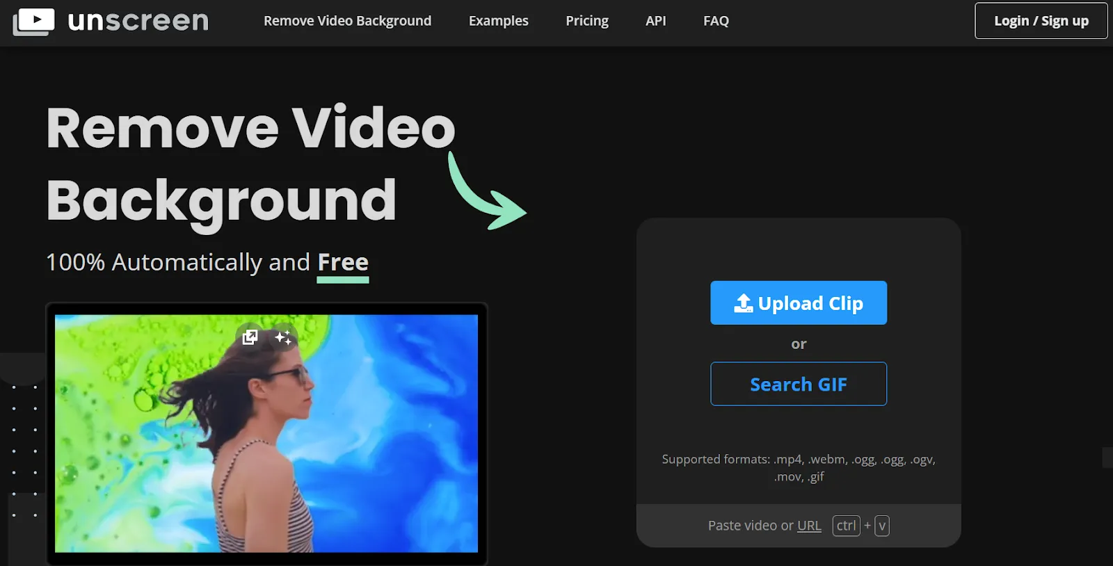 Unscreen - Tách nền video online