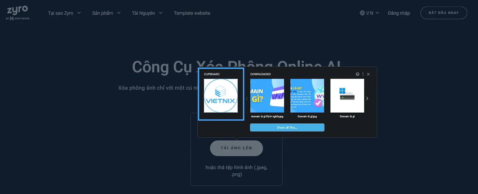 Zyro – Công cụ xóa phông online AI