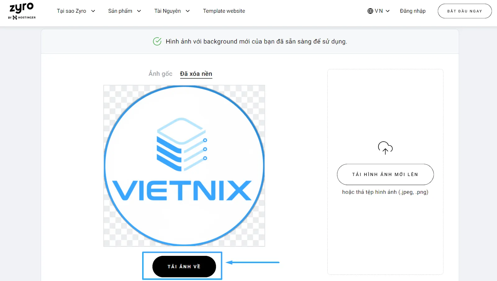 Zyro – Công cụ xóa phông online AI