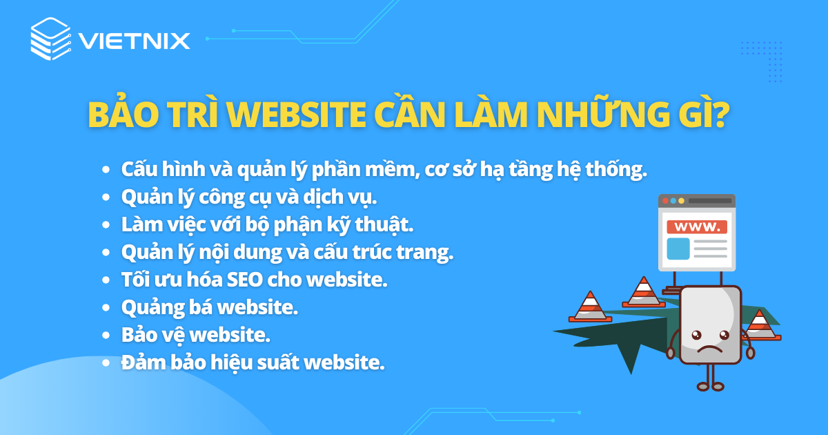 Bảo trì website cần làm những gì?