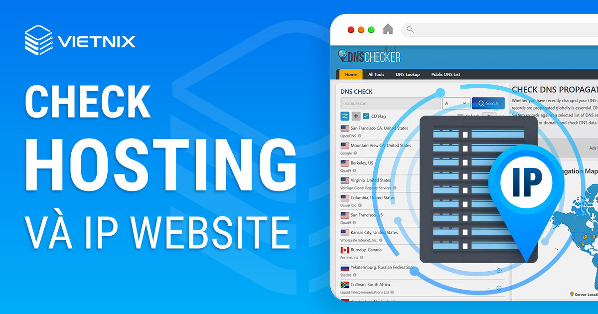 Check Hosting và IP website