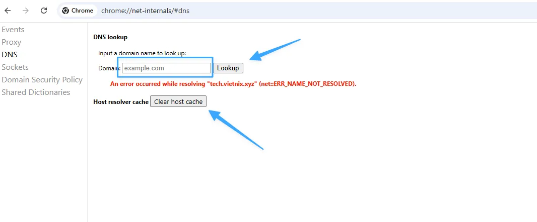 Xóa cache trình duyệt