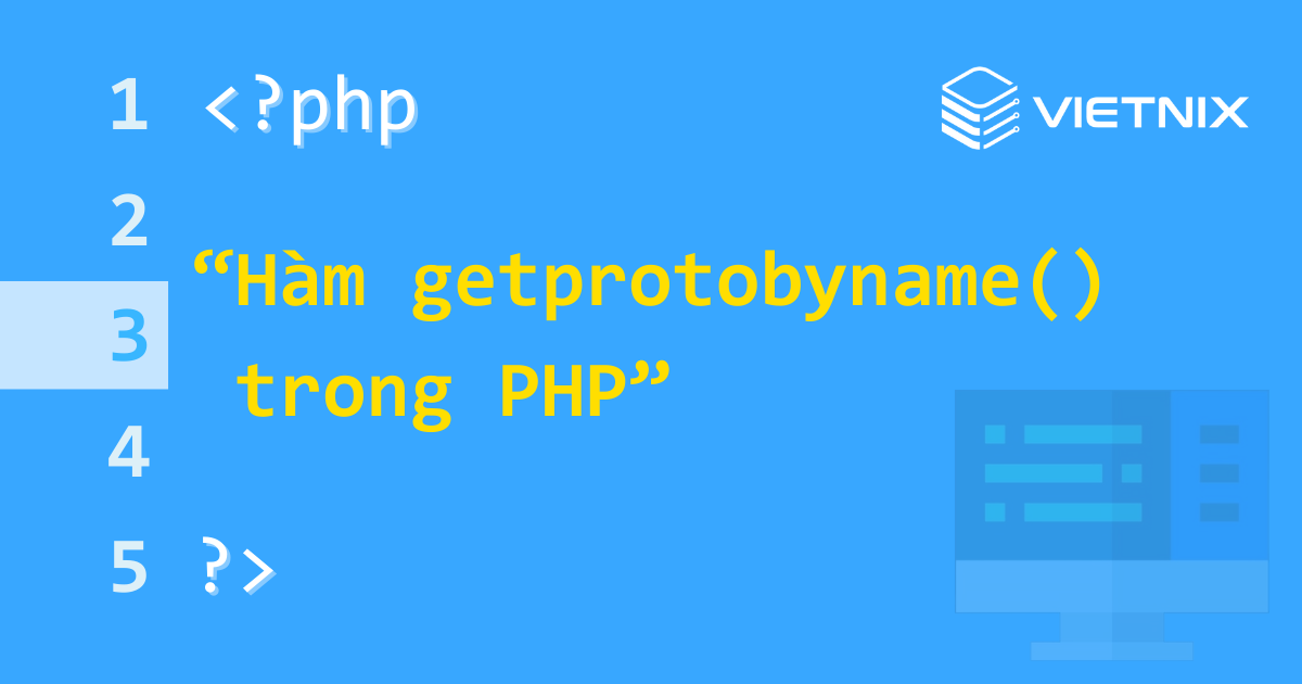 Tìm hiểu về hàm getprotobyname() trong PHP 5 Tìm hiểu hàm getprotobyname() trả về số giao thức cho một tên giao thức được chỉ định