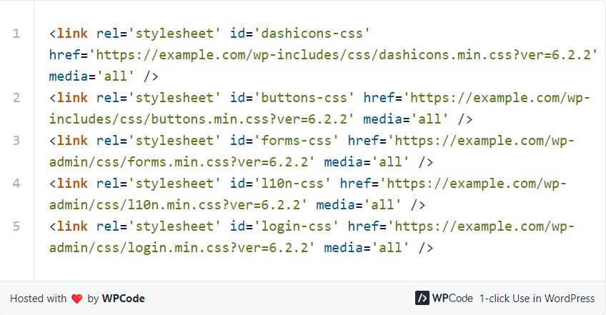 Thông số phiên bản WordPress trong file stylesheet