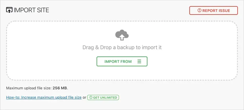 Sử dụng WordPress Migration Plugin