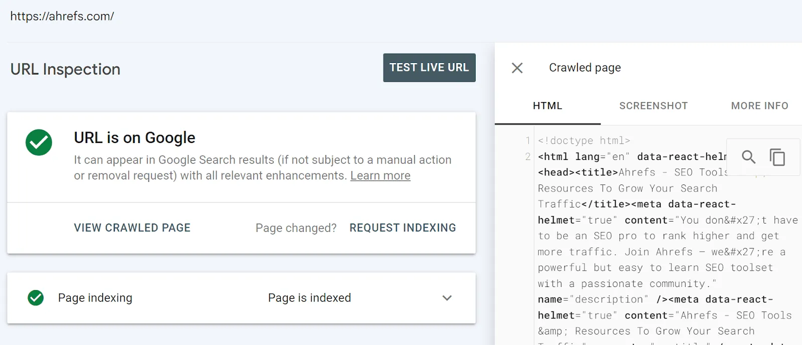 Sử dụng công cụ Kiểm tra URL để xem Google thấy gì sau khi xử lý JavaScript