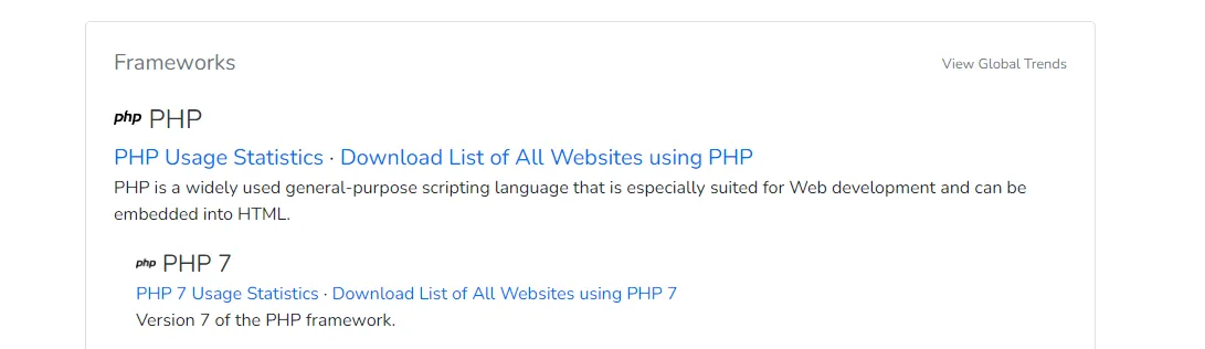 Tổng hợp 7 cách kiểm tra website viết bằng ngôn ngữ gì nhanh chóng nhất 38 Xem website sử dụng ngôn ngữ lập trình gì trong phần Framework