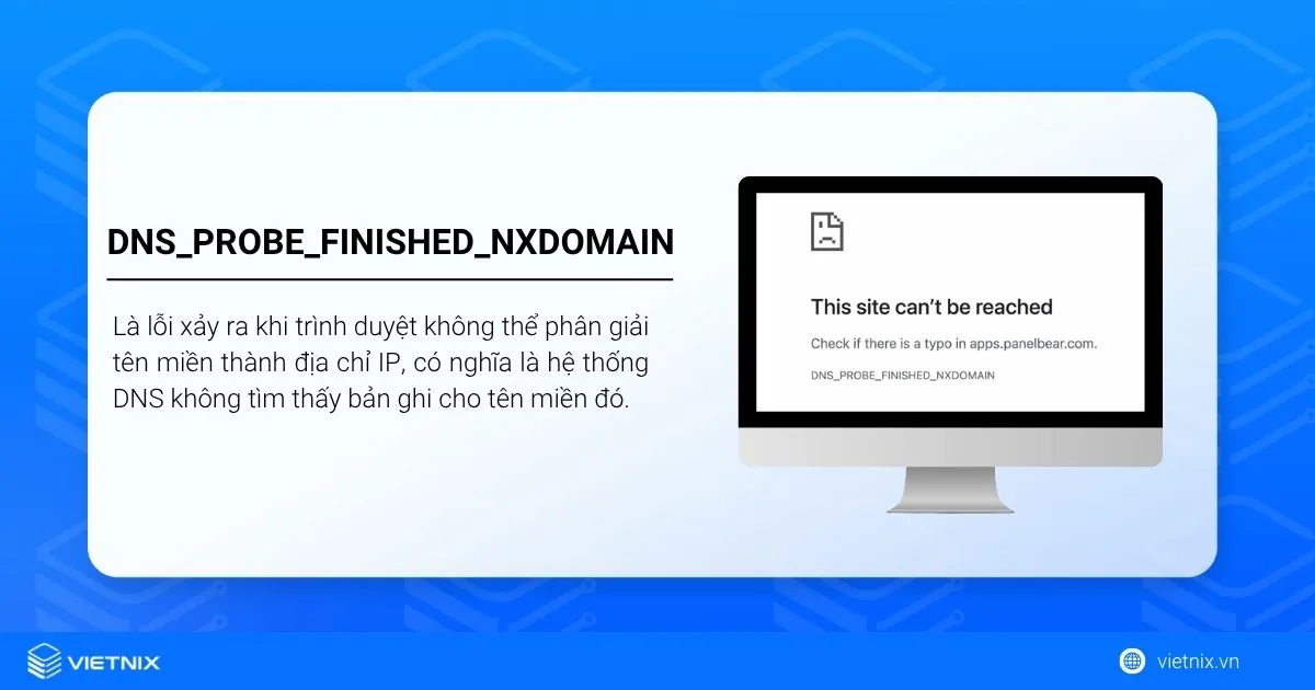 Lỗi DNS_PROBE_FINISHED_NXDOMAIN