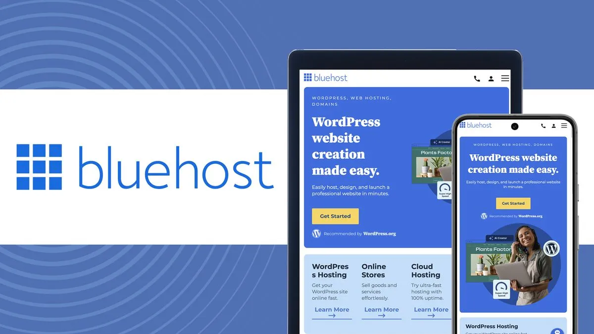 Bluehost - Tặng tên miền miễn phí khi mua hosting