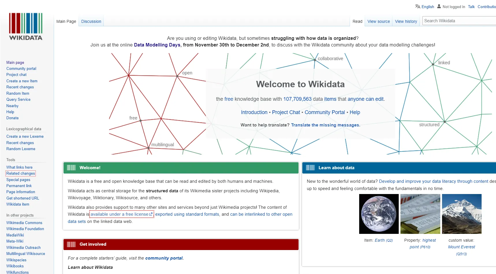 Giao diện của Wikidata