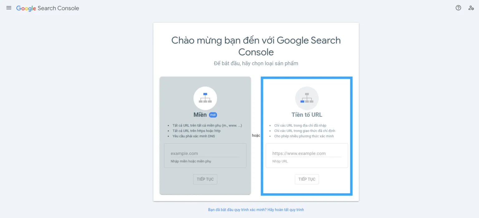 Chọn tiền tố URL