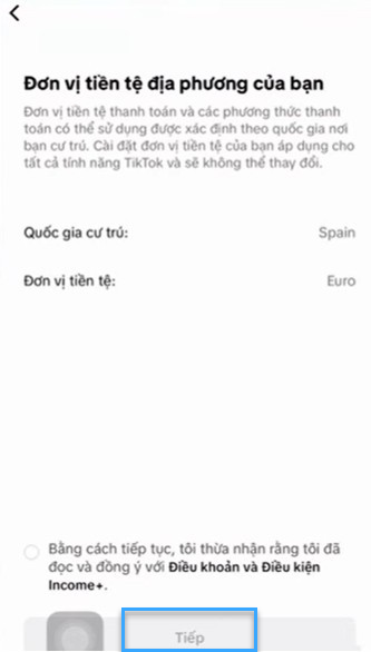 Điều kiện bật kiếm tiền trên TikTok và cách bật kiếm tiền nhanh nhất 51 Giữ nguyên đơn vị tiền tệ
