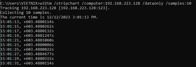 Cách cấu hình NTP Server trên Windows Server 2019 53 Kết quả sau khi nhập lệnh
