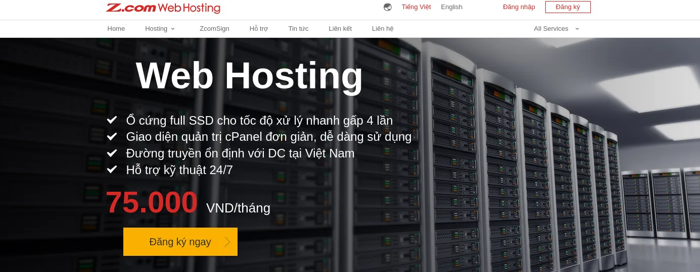 Dịch vụ hosting Z.com