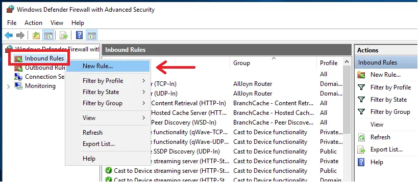 Cách cấu hình NTP Server trên Windows Server 2019 40 Thiết lập mở port UDP cho NTP