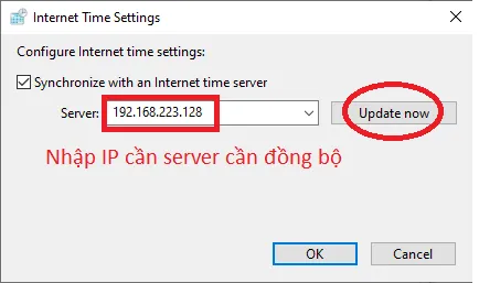 Cách cấu hình NTP Server trên Windows Server 2019 51 Trong Date and Time chọn Internet Time, làm tương tự như với NTP server