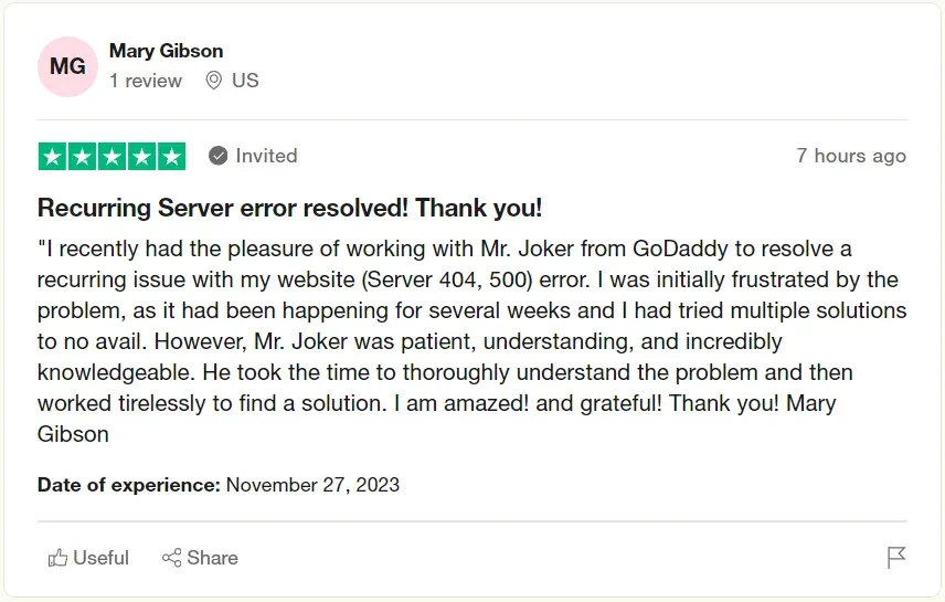 Trải nghiệm khách hàng tại GoDaddy 3