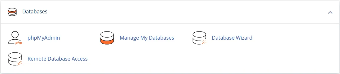 Chọn Databases Wizard