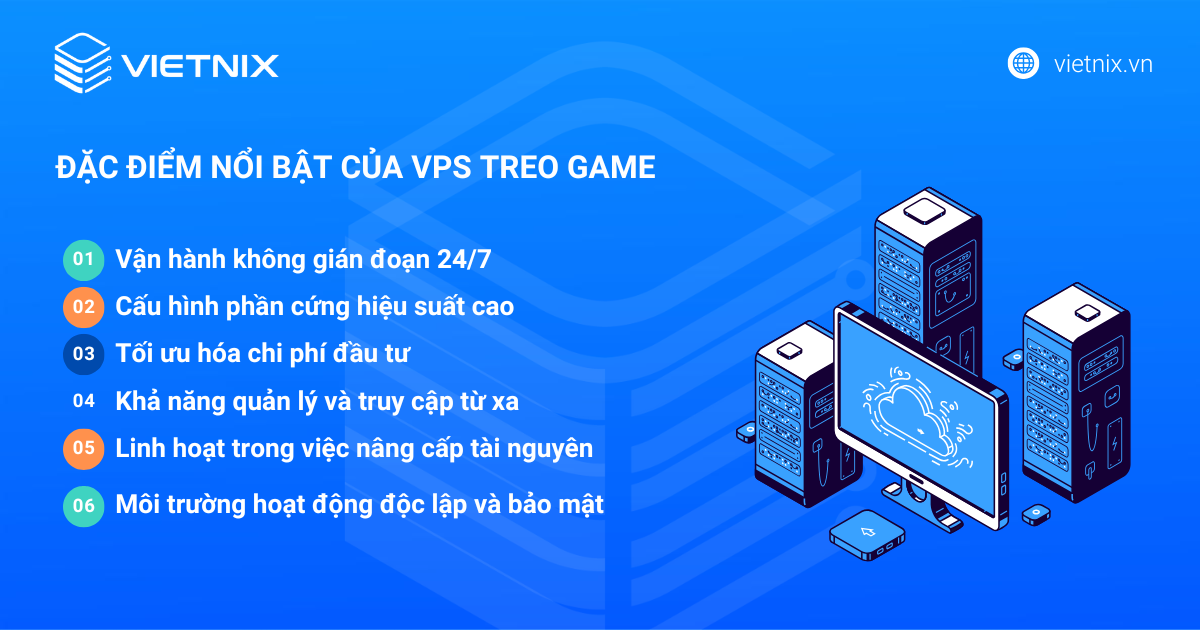 6 Đặc điểm nổi bật của VPS treo game