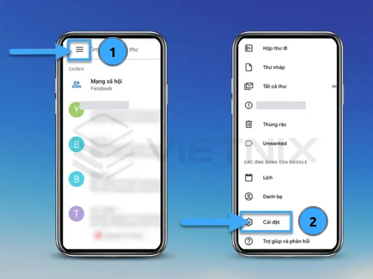 Truy cập vào phần cài đặt